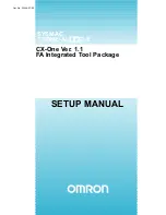 Preview for 1 page of Omron CX-One 1.1 Setup Manual