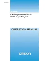 Preview for 1 page of Omron CX-PROGRAMMER V9 Operation Manual