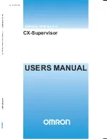 Предварительный просмотр 1 страницы Omron CX-SUPERVISOR - V2.0 User Manual