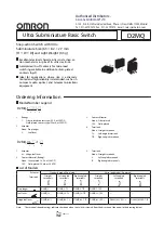 Omron D2MCML-1O5-1 Manual preview