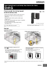 Preview for 1 page of Omron D41G Manual