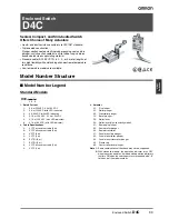 Omron D4C - Datasheet предпросмотр