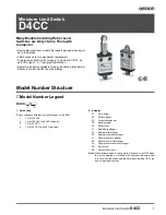 Preview for 1 page of Omron D4CC - Datasheet