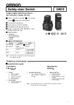 Preview for 1 page of Omron D4DS Manual