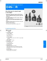 Preview for 1 page of Omron D4N-1A20R Datasheet