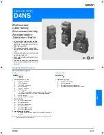 Preview for 1 page of Omron D4NS-8EF Datasheet