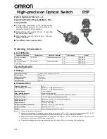 Omron D5F Datasheet предпросмотр