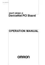 Предварительный просмотр 1 страницы Omron DeviceNet 3G8F7-DRM21-E Operation Manual