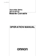 Preview for 1 page of Omron DeviceNet Safety NE1A-HDY01 Operation Manual
