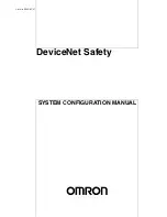 Предварительный просмотр 1 страницы Omron DeviceNet Safety System Configuration Manual