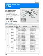 Предварительный просмотр 1 страницы Omron E2A - Datasheet