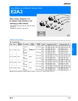 Omron E2A3 - Datasheet предпросмотр