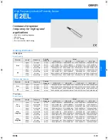 Omron E2EL Datasheet предпросмотр