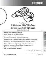 Preview for 1 page of Omron E3 Intense Instruction Manual