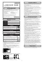 Omron E3AS-HL150 Series Instruction Sheet preview