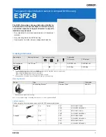 Preview for 1 page of Omron E3FZ-B Datasheet