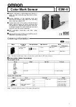 Preview for 1 page of Omron E3M-V - Manual