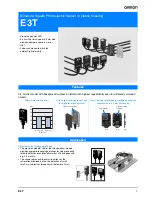 Preview for 1 page of Omron E3T - Datasheet