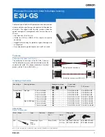 Omron E3U-GS Datasheet предпросмотр