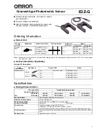 Preview for 1 page of Omron E3Z-G Datasheet