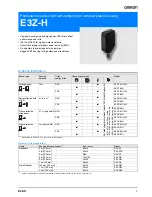 Предварительный просмотр 1 страницы Omron E3Z-H Datasheet