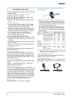 Preview for 8 page of Omron E3ZM-V series Datasheet