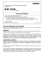 Предварительный просмотр 1 страницы Omron E4C-UDA Instruction Manual