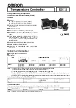Preview for 1 page of Omron E5 J Series Manual