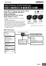 Omron E5CC-U-800 Specification & Installation Instructions предпросмотр