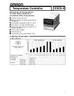 Preview for 1 page of Omron E5CS-X - Datasheet