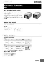 Preview for 1 page of Omron E5L-C Series Manual
