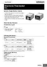 Preview for 1 page of Omron E5L Series Quick Start Manual