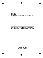 Omron E5ZD Operation Manual preview