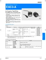 Preview for 1 page of Omron E6C3-A Datasheet
