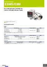 Preview for 1 page of Omron E89-M3-S Manual