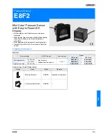 Предварительный просмотр 1 страницы Omron E8F2 - Datasheet