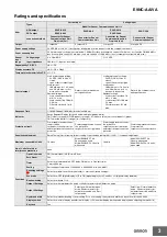 Preview for 3 page of Omron E9NC-AA0 Manual