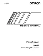 Omron EasySpeed 3G3JE User Manual preview