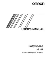 Предварительный просмотр 3 страницы Omron EasySpeed 3G3JE User Manual