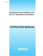 Предварительный просмотр 1 страницы Omron EJ1 - 07-2008 Operation Manual