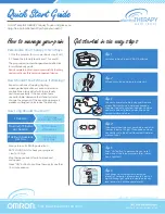 Preview for 1 page of Omron electro THERAPY Quick Start Manual