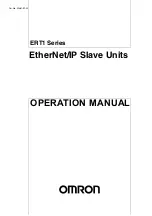 Preview for 1 page of Omron ERT1 Series Operation Manual