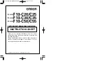 Omron F10-C20 Instruction Sheet preview