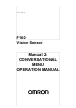 Preview for 1 page of Omron F160 Vision Sensor Operation Manual