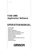 Preview for 1 page of Omron F250-UME Software Manual