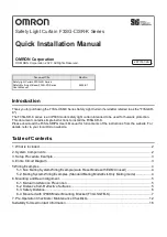 Preview for 1 page of Omron F3SG-SR-K Series Quick Installation Manual