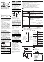 Preview for 2 page of Omron F3SJ-B**N25 Series Instruction Sheet