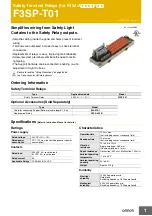 Preview for 1 page of Omron F3SP-T01 Manual