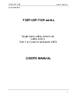 Preview for 2 page of Omron F3SP-U3P-TGR User Manual