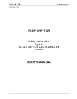 Preview for 2 page of Omron F3SP-U4P-TGR User Manual